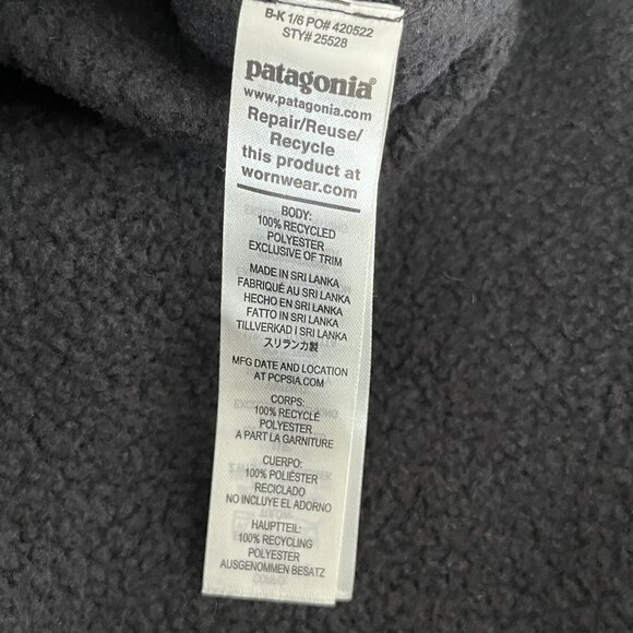 Patagonia Men's Better Sweater The Peregrine Fund Zip Jacket Black Size Small S - Picture 13 of 16